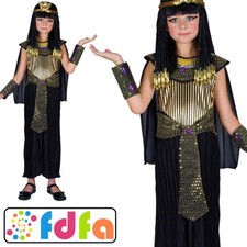 Wicked Queen Cleopatra Egyptian Greek Kids Childs Fancy Dress Costume