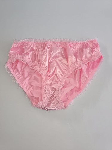 Pink satin knickers - knickers, silky