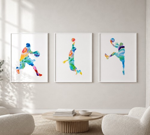 Colorful basketball wall - colorful,