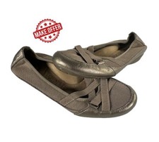 Earth Spirit Bronze Leather & Mesh Flat Slip On Gelron Cusion Casual Shoes | 10