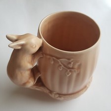 Sylvac Ceramic Oak Acorn Jug Vase Pitcher Beige Squirrel #1195 England Vintage