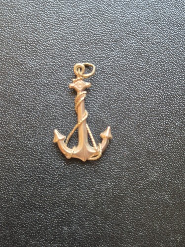 9ct gold anchor pendant - pendant, 1.1g