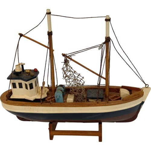 Wooden fishing boat - wooden, model