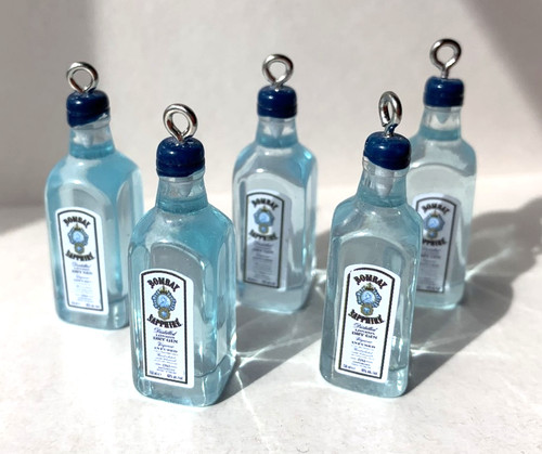 Gin bottles charms - gin,