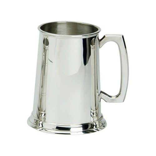 Pewter 1pt glass bottom - ,