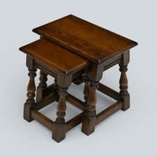 Old Charm Oak Nest of 2 Tables