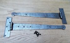 Pair of PENNY END HAND FORGED door  tee t hinges old English style cottage