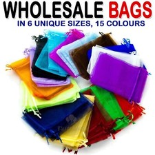 50-500Pcs Organza Gift Bags