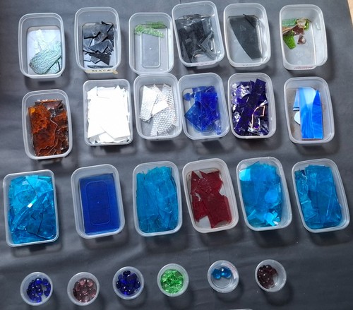 Stained glass offcuts 5 - stained, 5.2kg