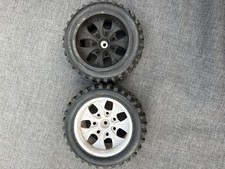 2x 1/10 RC Truck Tyres Wheels