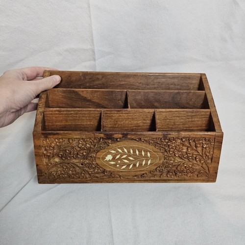 Vintage large hand carved wood - large,