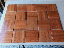 Oak Parquet 5 SQ. FT! Wood Flooring 6 x 6 inch Chestnut  20 PC. New! 7 Finger