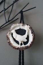 Deer  bolo tie with pheasant