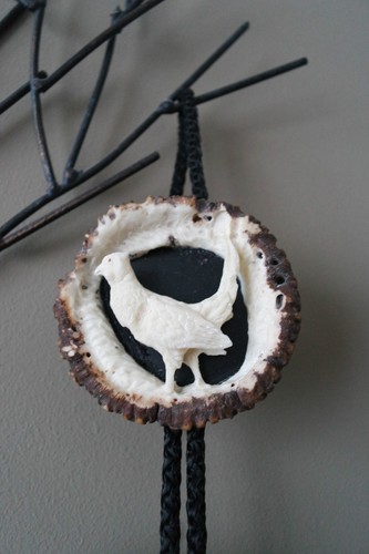 Deer bolo tie with pheasant - bolo,