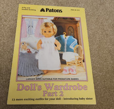 Patons PBN M 372 Doll`s wardrobe Part 2( suitable for prematures births.)
