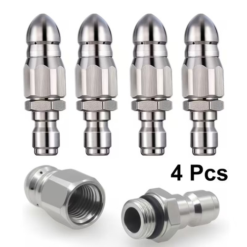 4pcs sewer jetter nozzle set - nozzle,