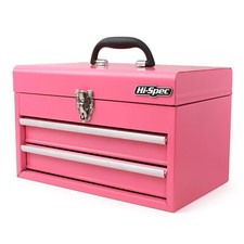Tool Box Pink in Steel With Drawers Perfect Christmas Gift by Hispec