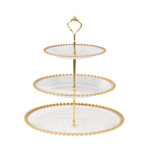 Clear gold tier - clear, round