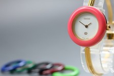 [Near MINT]  Gucci 1100-L Change Bezel 6 colors bangle Quartz Women's Watch