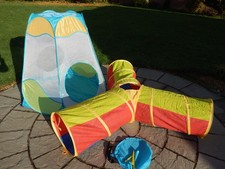 Large Chad Valley play tunnel and childrens pop up play tent ball pool ball pit