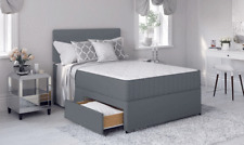 Grey Divan Bed with Memory