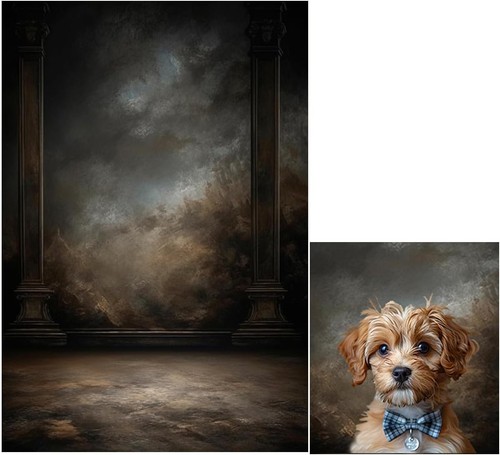 5x7ft dark vintage photography - 5x7ft,