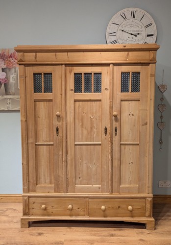 Antique pine victorian triple - antique,