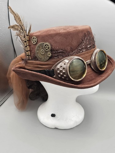 Steampunk topper hat felt - hat,