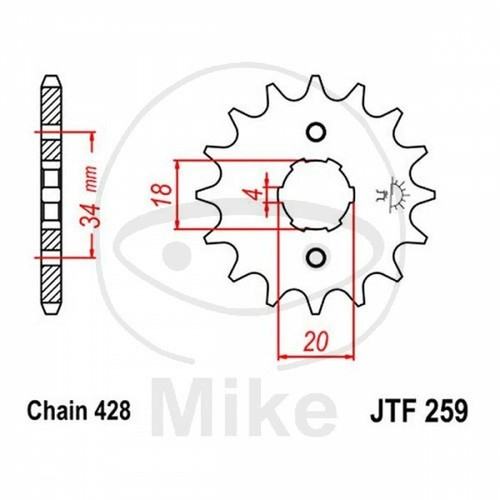 Tooth sprocket step 428 - step,