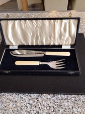 Antique fish servers Made