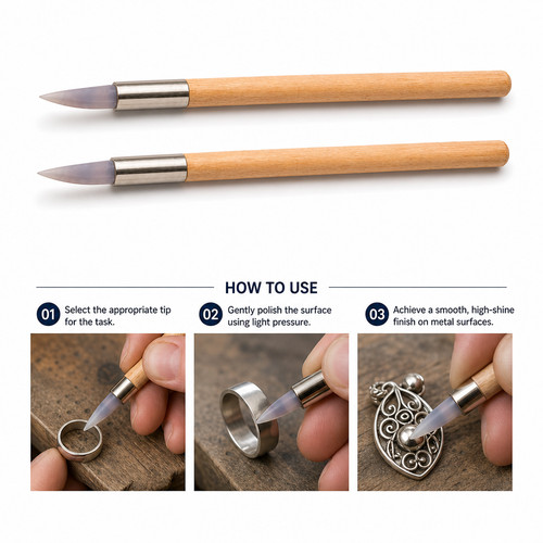 Agate jewellery burnishing - agate, &
