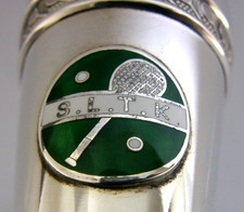 BEAUTIFUL SWEDISH SOLID SILVER TENNIS CUP BEAKER 1902 SPORTING ANTIQUE SLTK