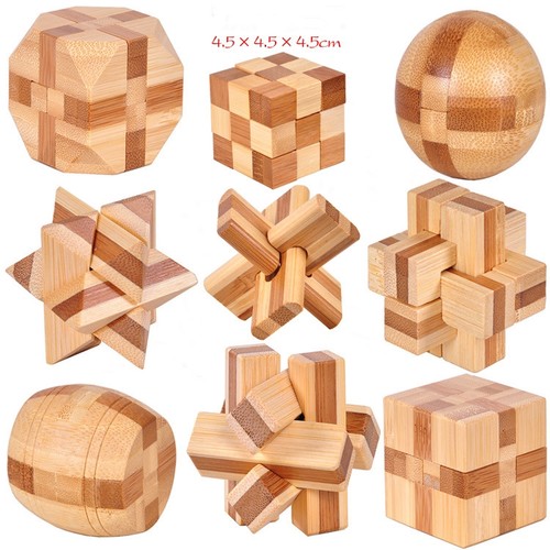 Bamboo kongming luban lock - lock, 3d