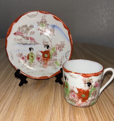Vintage hand painted - painted, saucer