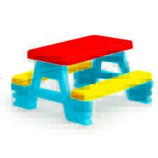 Dolu Kids Toddlers Indoor Outdoor Nursery Garden Picnic Table Bench