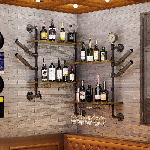 Industrial wall wine rack - wall,