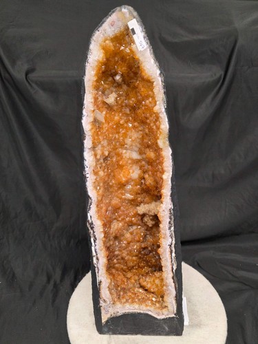 Tall citrine geode - geode, crystal