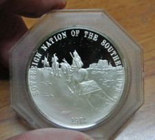 SOVEREIGN NATION OF THE SOUTHERN UTE COIN..999 SILVER, .82 OZ, 1974, NEW