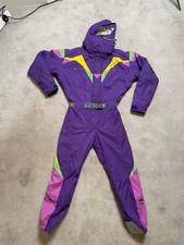 Vintage Phoenix Gore-Tex One Piece Ski Suit – Retro 80s/90s Neon Purple Snowsuit