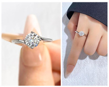 GENUINE 1ct Moissanite Ring