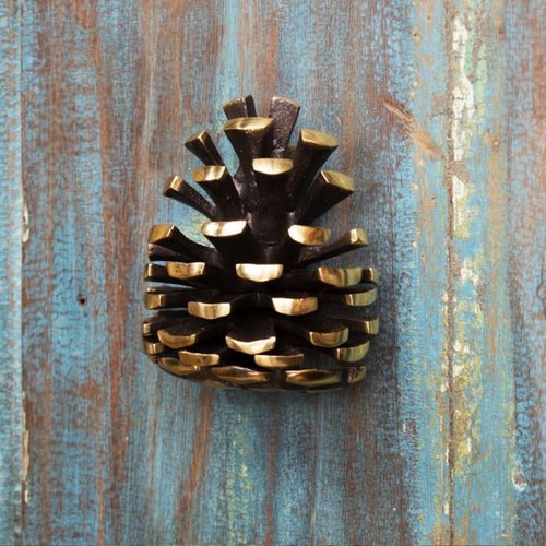 Solid brass pine - pine, cone