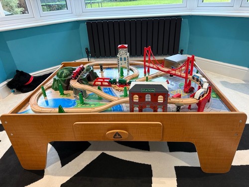 Elc wooden train table - elc,