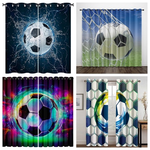Boys football curtains - boys, 3d