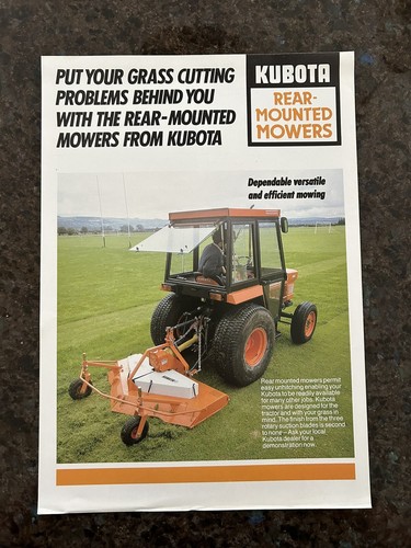 Kubota rear mounted - rear, mowers…