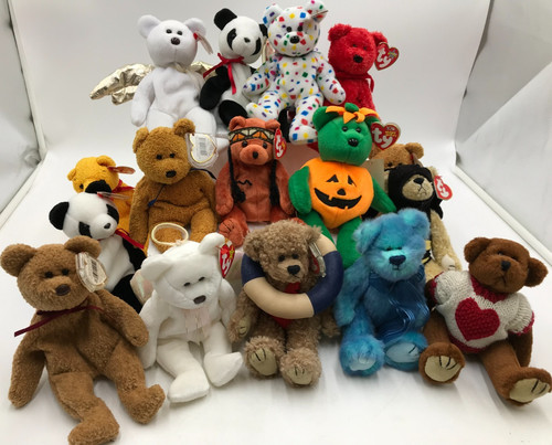 Mixed beanie babies bear - 16, ty