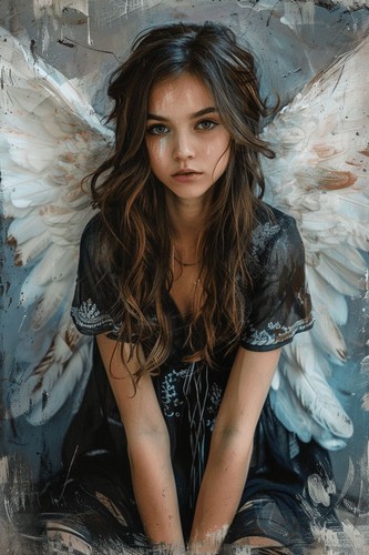 Angel canvas picture print - picture,