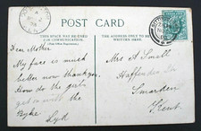 Doddington, Kent 1903 postmark on a  Sharsted Court, Doddington postcard to Mrs.