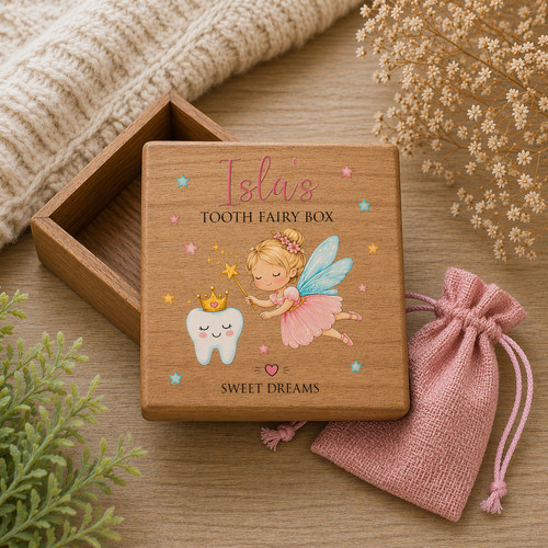 Personalised tooth fairy box - tooth,