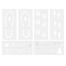 Pack of 6 Reusable Christmas Painting Stencil Templates DIY Drawing Stencils