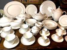 Wedgwood Signet Platinum Large Dinner Service Tea & Coffee Sets 63pc Plates Bowl